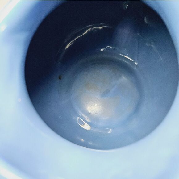 Vintage Hall USA Pottery MCM Ice Lipped Ceramic Round Ball Pitcher Sky Blue 633 - Picture 9 of 9